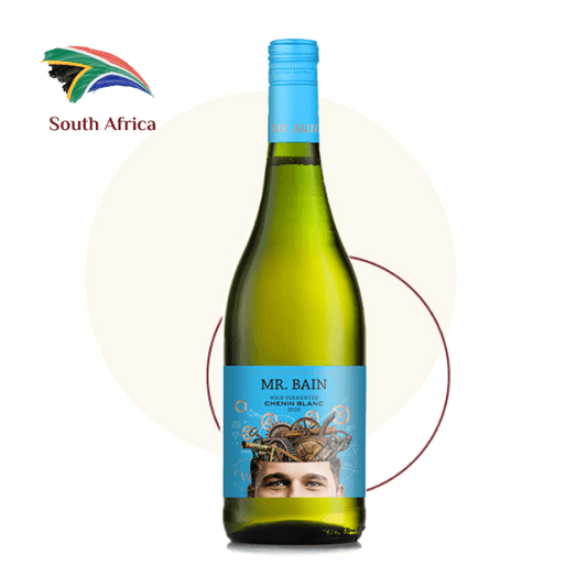 Bottle of Mr. Brain Chenin Blanc, a versatile and aromatic white wine